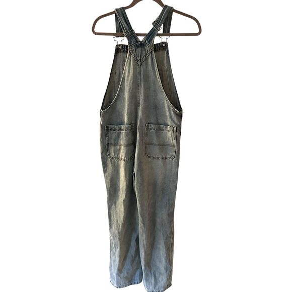 Wild Fable Target Medium Wash Denim Distressed Overalls Size S - Picture 2 of 7
